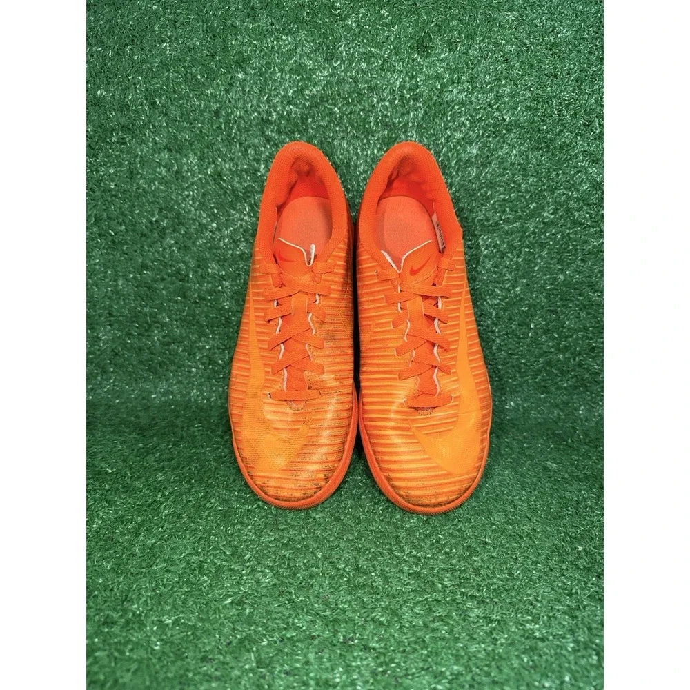 Nike Zoom Mercurial X Soccer Shoe Cleat Sneaker Bright Orange Kids Youth Size 6Y